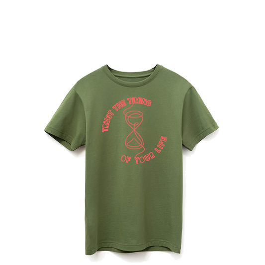 The Time Military Green tee